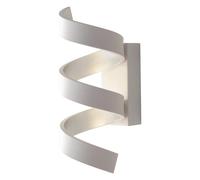 APPLIQUE A PARETE LED HELIX SPIRALE BIANCA E ARGENTO 9W 720LM 4000K 10X13,5X26CM