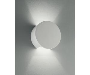 APPLIQUE A PARETE LEIRON BIANCA 1 LUCE ATTACCO G9 15,5X7CM IN GESSO VERNICIABILE