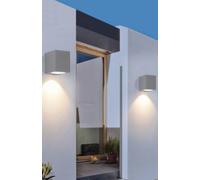 Vetrineinrete® Applique a parete per esterno da giardino ip65 lampada da muro moderna attacco gu10 nero grigio bianco (Grigio)