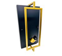 Applique a parete stile retrò lampada a muro in metallo E27 colore nero e bronzo