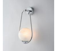 Applique Afrodite in Ferro Cromato, 16x19xH36 cm, Cromo Lucido, 1xE14 - 42 Watt Max