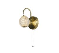 Applique Allure - Metallo ottone satinato e acrilico trasparente