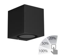 Applique ALSE downlight per esterni alluminio nero angolare incl. GU10 LED [EEK: F]