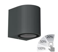 Applique ALSE downlight per esterni in alluminio antracite rotondo in U10