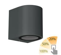 Applique ALSE downlight per esterni in alluminio antracite rotondo in U10