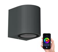 Applique ALSE downlight per esterni in alluminio antracite rotondo incl. Smart