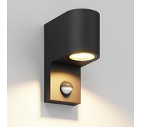 Applique ALSE downlight per esterni rilevatore di movimento nero rotondo in