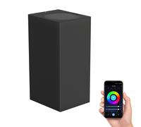 Applique ALSE Faretto per esterni in alluminio nero angolare incl. 2