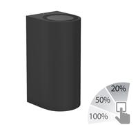 Applique ALSE Faretto per esterni in alluminio nero rotondo + 2 LED [EEK: F]