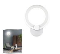 APPLIQUE ANELLO IN VETRO DA PARETE LUCE BIANCA LAMPADA LED INTERNO 9W [EEK: A++]