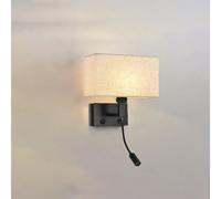 Applique, Applique con Interruttore E27 Applique da Parete con Lampada da 3W Lampade da Parete Quadrate per Interni in Metallo per Soggiorno di Hotel, Nero