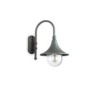 Applique Arco Rustica-Country Cima Alluminio Antracite 1 Luce E27