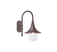 Applique Arco Rustica-Country Cima Alluminio Coffee 1 Luce E27
