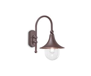 Applique Arco Rustica-Country Cima Alluminio Coffee 1 Luce E27