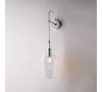 Applique Ares in Ferro con Vetro Pyrex Trasparente 60x14x21 cm, 1xE14 - 42 Watt Max, Trasparente