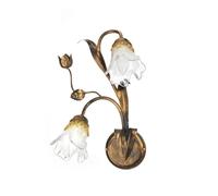 APPLIQUE "ARIANNA" 2 LUCI IN BRONZO, E14