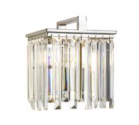 Applique Aries Acciaio Nichelato Lucido Cristallo Trasparente 1 Luce E27 [EEK: A++]