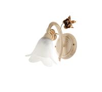 Applique Arte Povera Cestino 1 Luce Avorio e Bianco LuceArt Classic