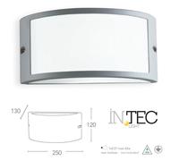 LAMPADA APPLIQUE DA PARETE 1 X ATTACCO E27 220V COLORE BRONZO IP54 MEZZALUNA