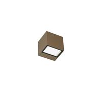 Applique Da Esterno Mini Biemissione Box Alluminio Caffè 5,5+5,5W Led 3000K