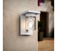 Applique Bianca IP54 con Base E27 e Sensore di Movimento - Serie RIGA