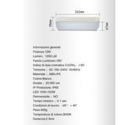 Applique Bianco Da Esterno 12w Luce Fredda 6500k Naturale 4000k Calda 3000k Es63