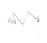 Applique Bianco Regolabile Spina Interruttore E27 Giunto Wandleuchte Lettura