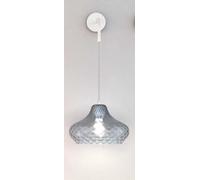 Applique Filo Contemporanea Dress Metallo Bianco Vetro Blu 1 Luce E27