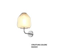 APPLIQUE BIANCO VETRO BETA AMBRA 1176BI-A BETA-AM