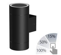 Applique BIDO per esterni Alluminio nero opaco Up & Downlight + 2 LED