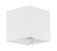 Applique Biemissione Esterno Contemporanea Calpino Alluminio Bianco Led