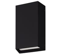 Applique Biemissione Esterno Spongano Alluminio Nero Policarbonato Trasp Led