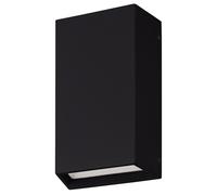 Applique Biemissione Esterno Spongano Alluminio Nero Policarbonato Trasp Led