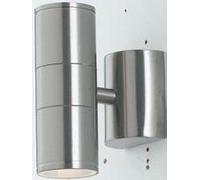 APPLIQUE BIEMISSIONE JUMP ACCIAIO 2 LUCI ATTACCO GU10 IP44 6X11X16CM