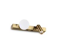 Applique Binomio Led 6W Luce Calda Ottone Dimmerabile Ideal Lux
