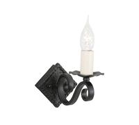 Applique CAMELOT 5 In Ferro Battuto Nero Per Soggiorno E Camera Da Letto