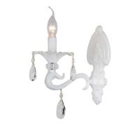 Applique candelabro pendenti a gocce stile retrò attacco E14 Bianco