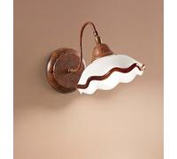 APPLIQUE CERAMICA RUSTICO 1 LUCE BIA-MARRONE DP133