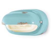 Applique Ceramica Vetro 24 CM Larghezza Azzurro Shabby Antico E27 Marittimo