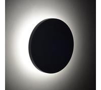 Applique circolare a LED, applique da parete rotonda moderna e semplice, mini illuminazione interna in metallo, 15 cm, 8 W, verde e bianco caldo, ideale for camera da letto, soggiorno, scale(Black Coo