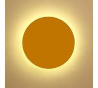 Applique circolare a LED, applique da parete rotonda moderna e semplice, mini illuminazione interna in metallo, 15 cm, 8 W, verde e bianco caldo, ideale for camera da letto, soggiorno, scale(Yellow Wa