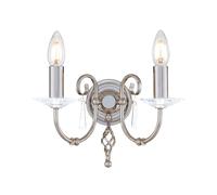 Applique Classica Aegean Acciaio Nichel Lucido 2 Luci E14