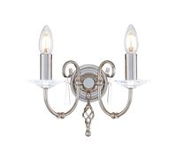 Applique Classica Aegean Acciaio Nichel Lucido 2 Luci E14