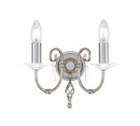 Applique Classica Aegean Acciaio Nichel Lucido 2 Luci E14