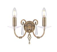 Elstead Lighting Aegean lampada da parete 2x60 W ottone AG2-AGED-BRASS