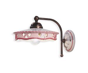 Applique Classica Alessandria Ferro E Ceramica Nero Sfumato Rame 1 Luce E27