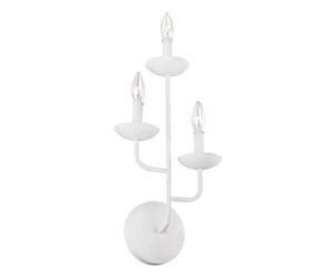 Applique Classica Annie Acciaio Bianco Gesso 3 Luci E14