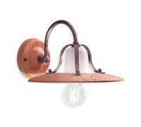 Applique Classica Bologna Metallo E Ceramica Nero Sfumato Rame 1 Luce E27