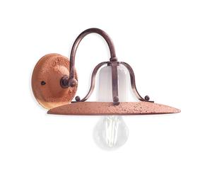 Applique Classica Bologna Metallo E Ceramica Nero Sfumato Rame 1 Luce E27