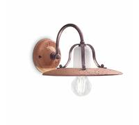 Applique Classica Bologna Metallo E Ceramica Nero Sfumato Rame 1 Luce E27 [EEK: A++]